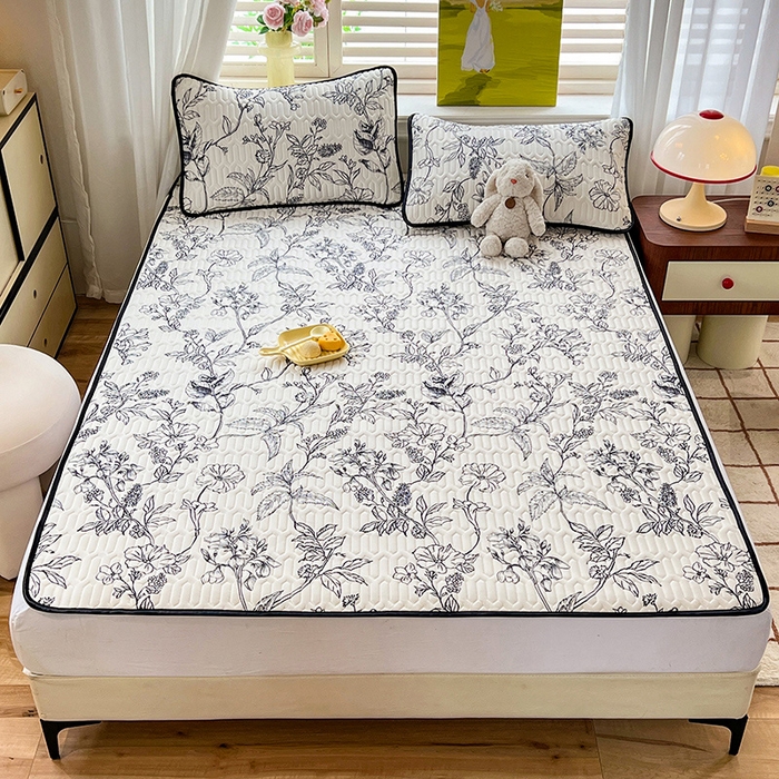 91家纺网 家纺一手货源 找家纺 慕澄家纺 2024新款小版印花0.5乳胶凉席系列 赫本