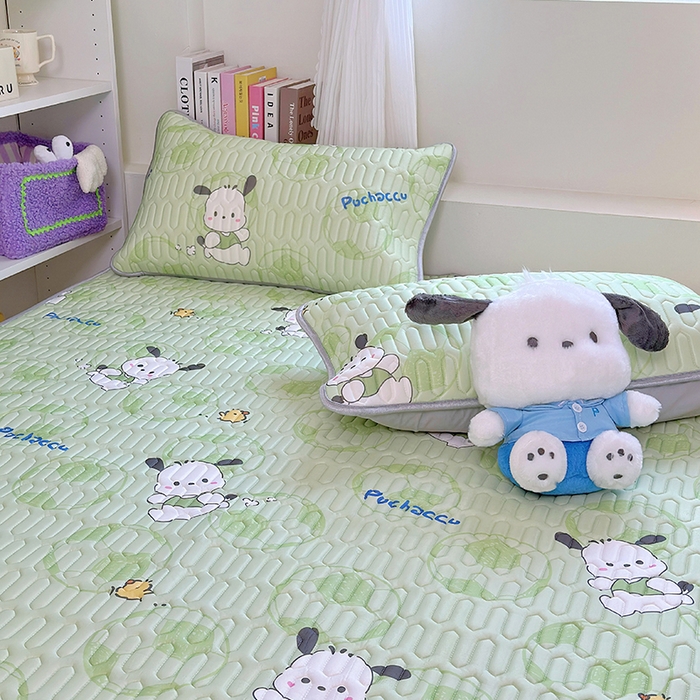 91家纺网 家纺一手货源 找家纺 澳萝拉 2024新款A类凉感丝三丽鸥乳胶凉席 足球小帕