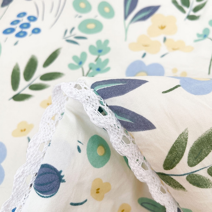 91家纺网 家纺一手货源 找家纺 创优家纺  2025新款A类皱皱纱小花边夏被 夏日风情