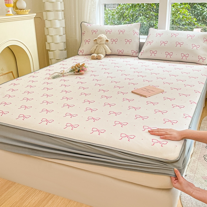 91家纺网 家纺一手货源 找家纺 星座 2025大斜纹复合冰丝凉席床笠款 蝶艺坊-床笠款