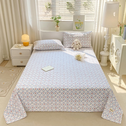 卧趣家纺 2024新品全棉老粗布单品床单床笠系列-单品床单系列 甜觅