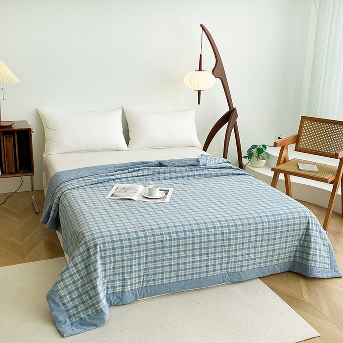 91家纺网 家纺一手货源 找家纺 青螺家纺 双面全棉色织水洗棉新疆棉花被百分百（支持质检）乔志兰