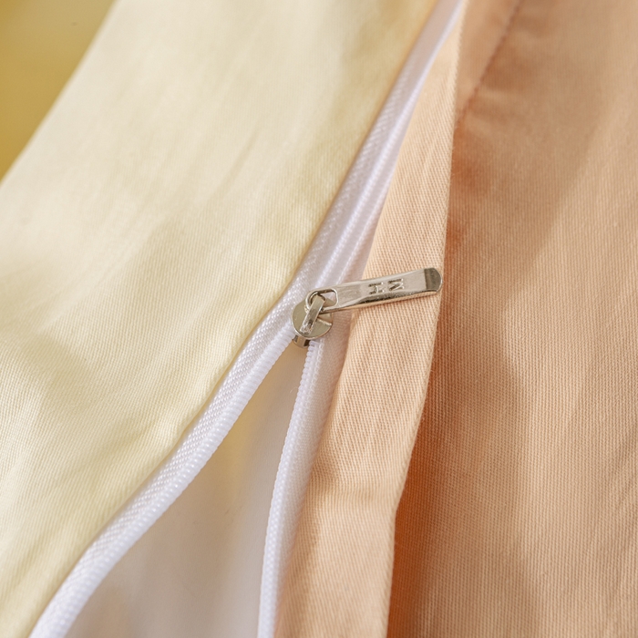 91家纺网 家纺一手货源 找家纺 黑马家居 2024新款双拼全棉四件套 奶白+香槟金