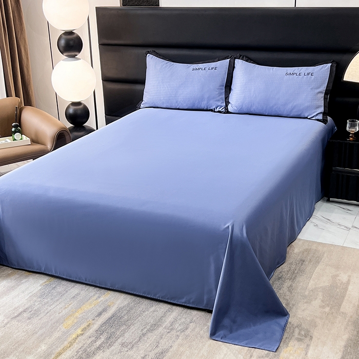 91家纺网 家纺一手货源 找家纺 艾米家居 2025水洗真丝提花系列简约生活 简约生活蓝灰