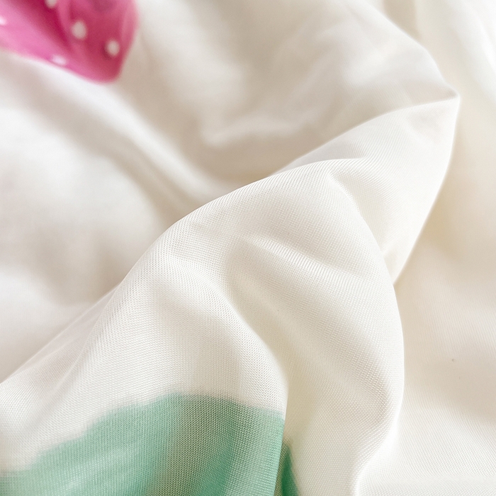 91家纺网 家纺一手货源 找家纺 慕澄家纺 2024新款小版印花0.5乳胶凉席夏被四件套 粉樱桃