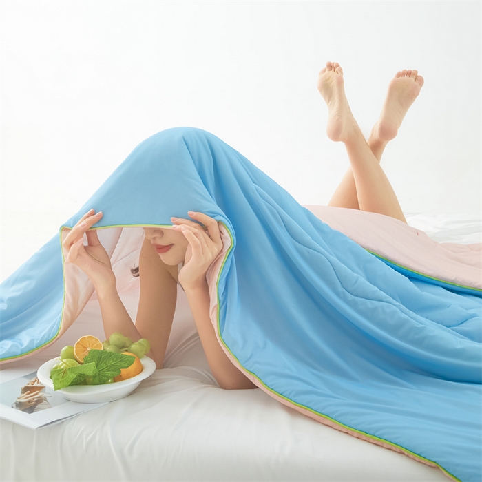 91家纺网 家纺一手货源 找家纺 古吉梦 2024新款冰激凌西瓜被夏凉被 西瓜粉