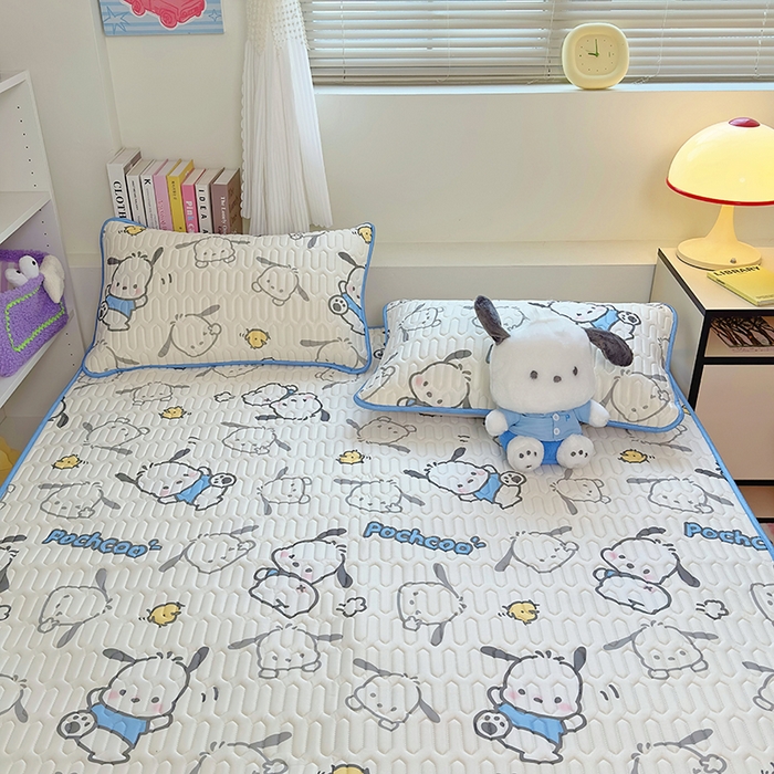 91家纺网 家纺一手货源 找家纺 澳萝拉 2024新款A类凉感丝三丽鸥乳胶凉席 幻影小帕