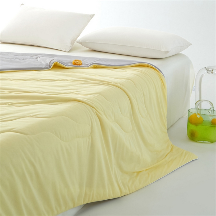 91家纺网 家纺一手货源 找家纺 古吉梦 2024新款冰激凌西瓜被夏凉被 柠檬黄