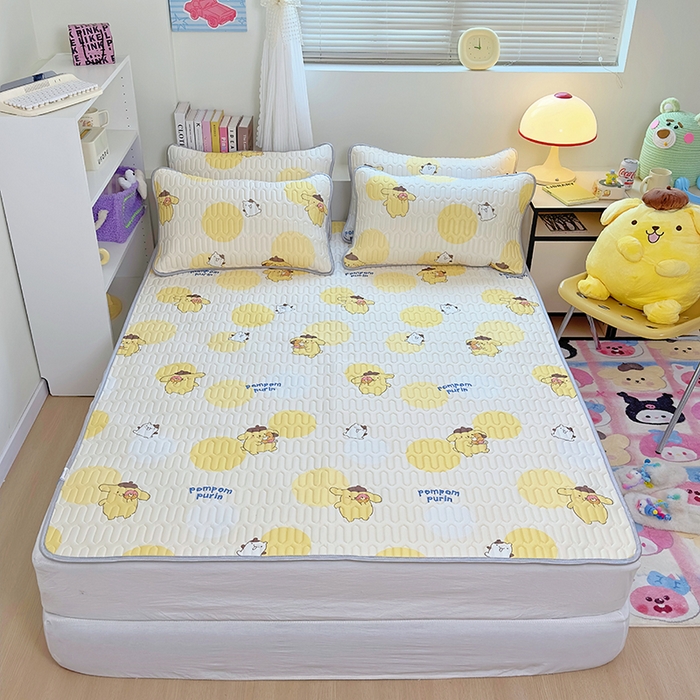 91家纺网 家纺一手货源 找家纺 澳萝拉 2024新款A类凉感丝三丽鸥乳胶凉席 甜甜圈布丁