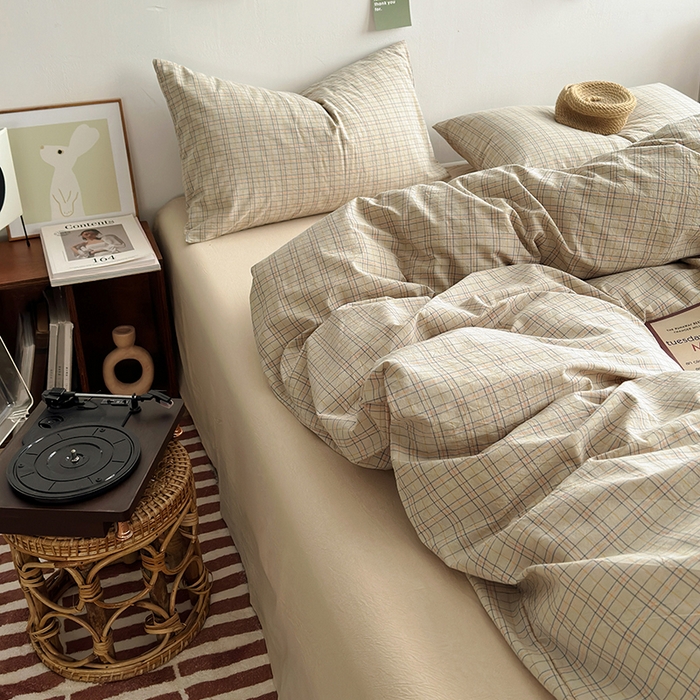 91家纺网 家纺一手货源 找家纺 水洗的故事 2024新款无印良品水洗棉四件套  赫本米