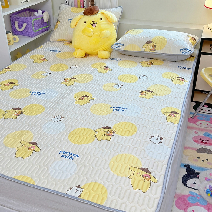 91家纺网 家纺一手货源 找家纺 澳萝拉 2024新款A类凉感丝三丽鸥乳胶凉席 甜甜圈布丁