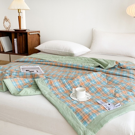 青螺家纺 双面全棉色织水洗棉新疆棉花被百分百（支持质检）芳华兰