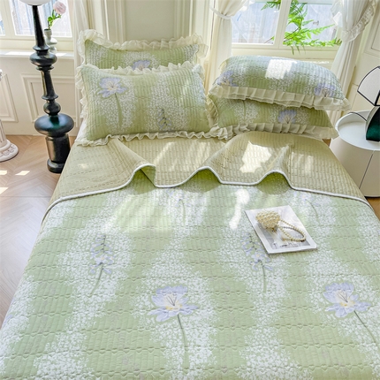 宜凡家纺  2024新款莫代尔印花床盖夏被四件套 锦瑟花语