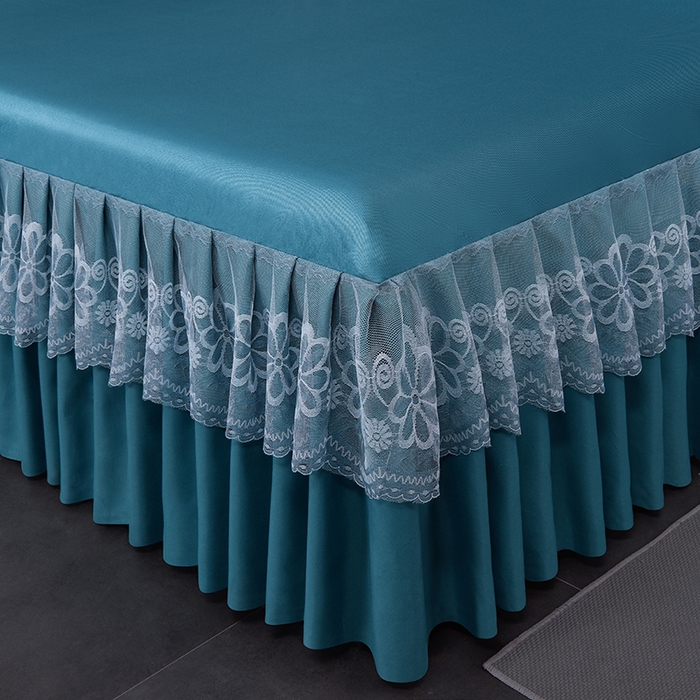 91家纺网 家纺一手货源 找家纺 （总）艾裙海  2025新款纯色床裙款冰丝凉席