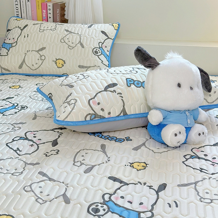 91家纺网 家纺一手货源 找家纺 澳萝拉 2024新款A类凉感丝三丽鸥乳胶凉席 幻影小帕