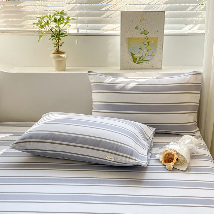 91家纺网 家纺一手货源 找家纺 卧趣家纺 2024新品全棉老粗布单品床单床笠系列-单品床单系列 乐天派