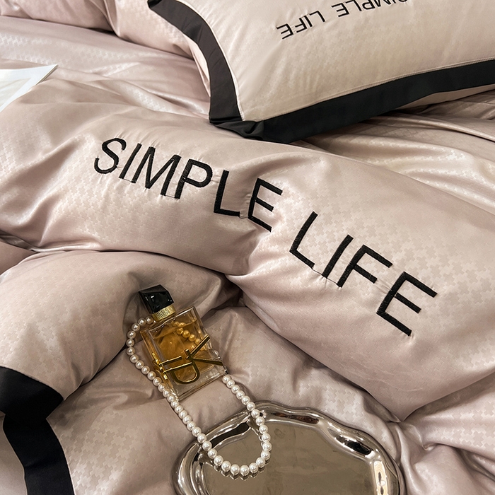 91家纺网 家纺一手货源 找家纺 艾米家居 2025水洗真丝提花系列简约生活 简约生活卡其