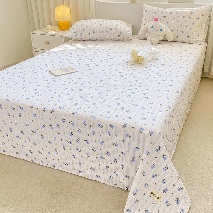 91家纺网 家纺一手货源 找家纺 卧趣家纺 2024新品全棉老粗布单品床单床笠系列-单品床单系列 半夏