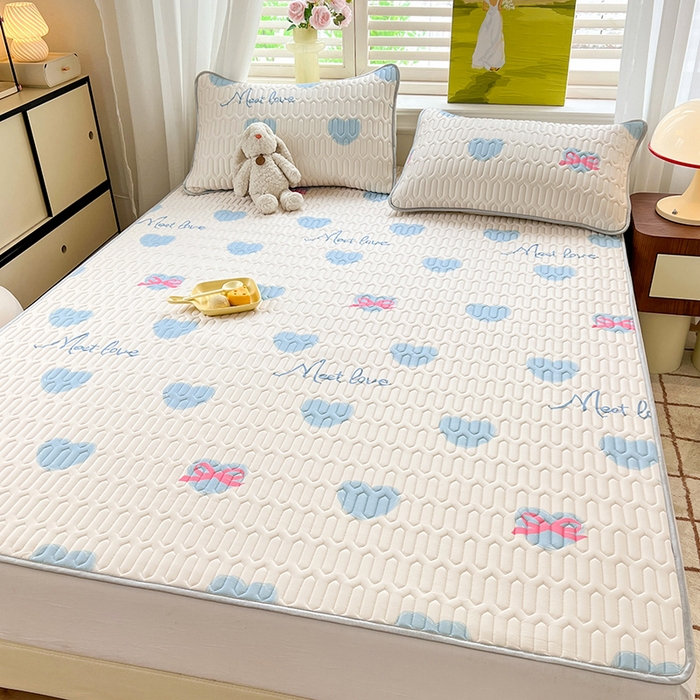 91家纺网 家纺一手货源 找家纺 慕澄家纺 2024新款小版印花0.5乳胶凉席系列 心情