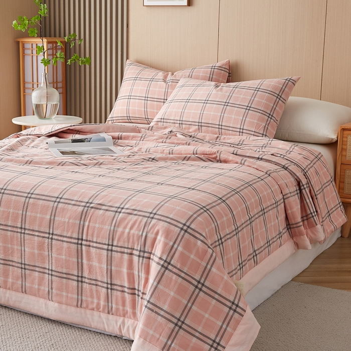 91家纺网 家纺一手货源 找家纺 （总）猎鹿人家纺 2024新款水洗棉棉花夏被