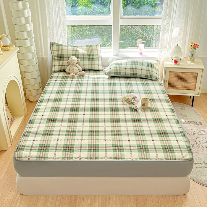 91家纺网 家纺一手货源 找家纺 星座 2025大斜纹复合冰丝凉席床笠款 水木年华-床笠款