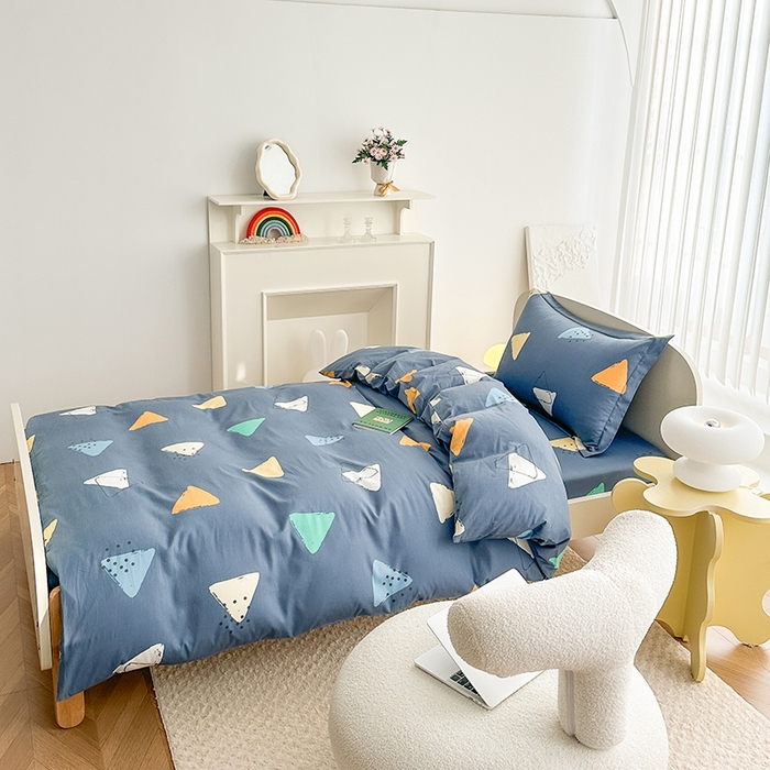 91家纺网 家纺一手货源 找家纺 凌云家纺 2025新款A类13372全棉床单款三件套四件套 酷乐时尚