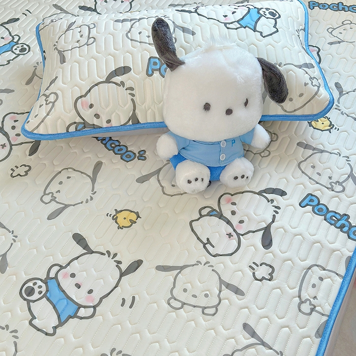 91家纺网 家纺一手货源 找家纺 澳萝拉 2024新款A类凉感丝三丽鸥乳胶凉席 幻影小帕