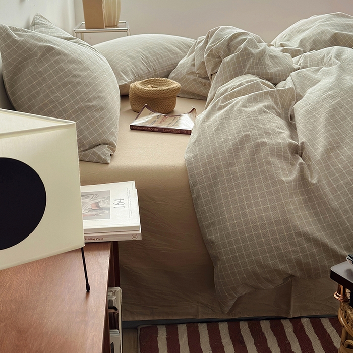 91家纺网 家纺一手货源 找家纺 水洗的故事 2024新款无印良品水洗棉四件套  雾山