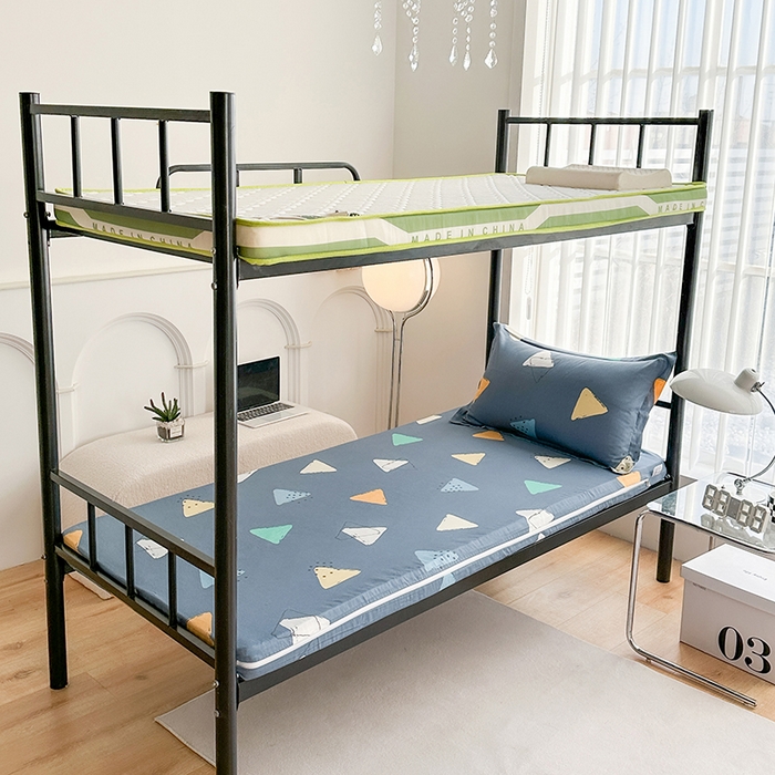 91家纺网 家纺一手货源 找家纺 凌云家纺 2025新款A类全棉学生宿舍床垫套  酷乐时尚-蓝