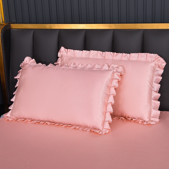 91家纺网 家纺一手货源 找家纺 艾裙海  2025新款纯色床裙款冰丝凉席 香槟玉