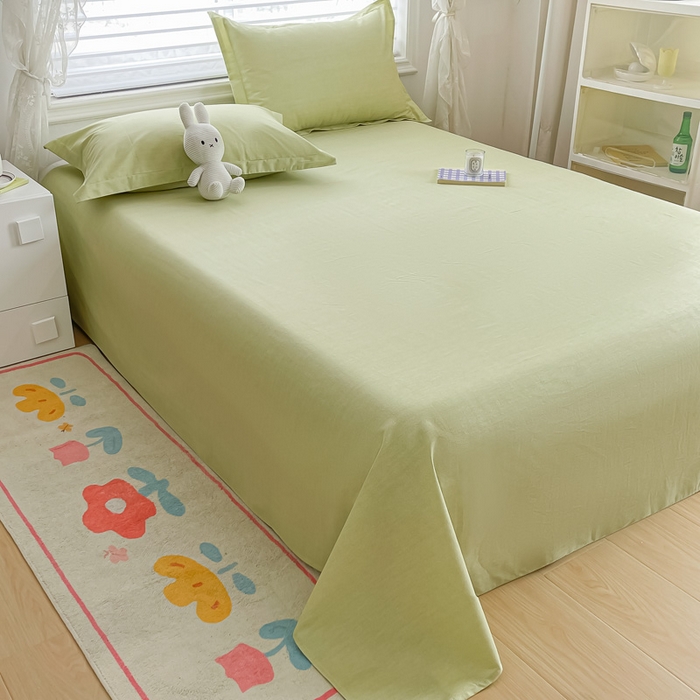 91家纺网 家纺一手货源 找家纺 金帛坊 2024新款全棉印花床单枕套三件套 春意