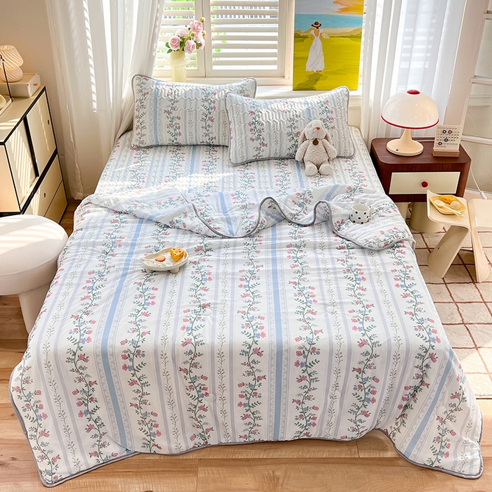 91家纺网 家纺一手货源 找家纺 慕澄家纺 2024新款小版印花0.5乳胶凉席系列 花藤