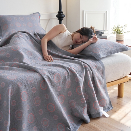 91家纺网 家纺一手货源 找家纺 （总）棠薇家纺 2025新款60S新疆长绒棉细纱毛巾被盖毯大床盖