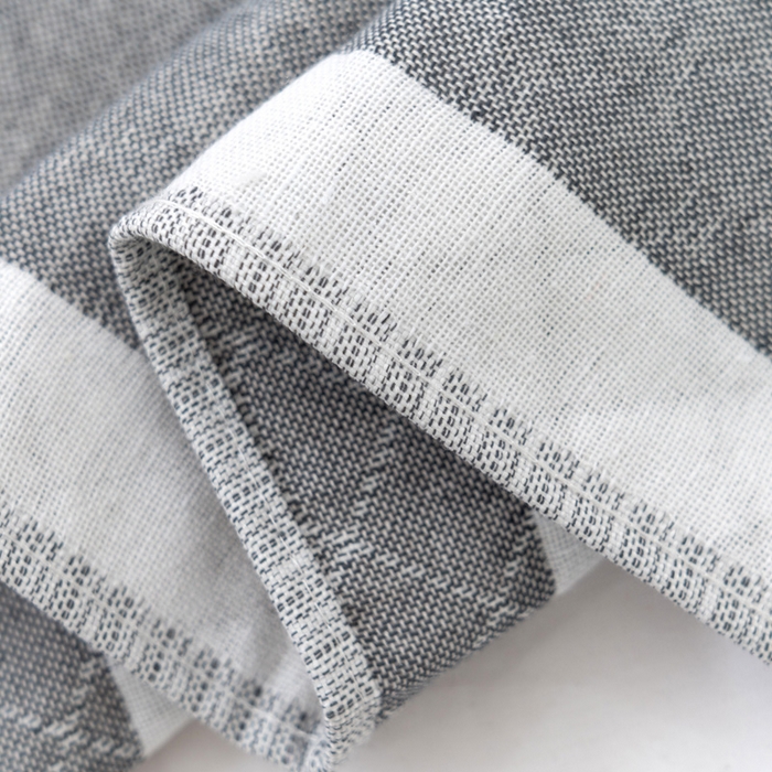 91家纺网 家纺一手货源 找家纺 朴尔家纺-毛巾被 2024新款特惠混纺棉质三层纱布独版AB面枕巾 52*78cm一对 爱鱼的猫灰