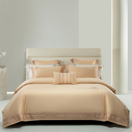 91家纺网 家纺一手货源 找家纺 （总）高大尚婚庆馆 2025新款长绒棉高端绣花四件套-玫瑰之恋系列