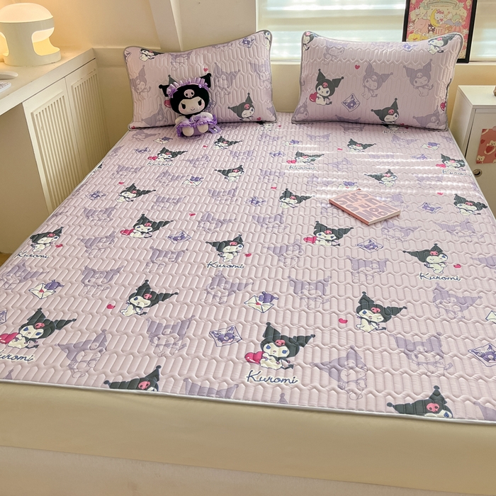 91家纺网 家纺一手货源 找家纺 金爱家 2024新款库洛米床笠款凉感丝乳胶凉席 床笠款-魔法库洛米