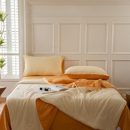 91家纺网 家纺一手货源 找家纺 （总）华超针织 2024新款全棉针织纯色夏被