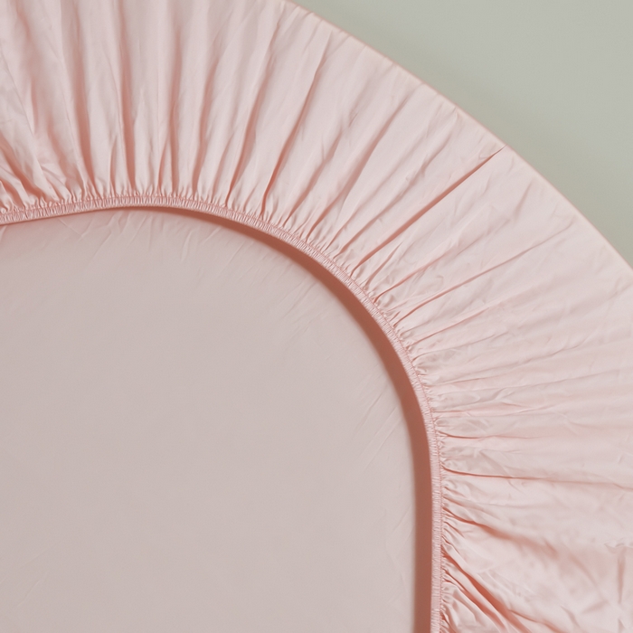 91家纺网 家纺一手货源 找家纺 云栖家居 202460支A类兰精天丝系列单品床笠（风格二） 浅杏粉