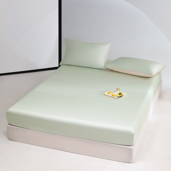 91家纺网 家纺一手货源 找家纺 云栖家居 202460支A类兰精天丝系列单品床笠（风格一） 浅绿