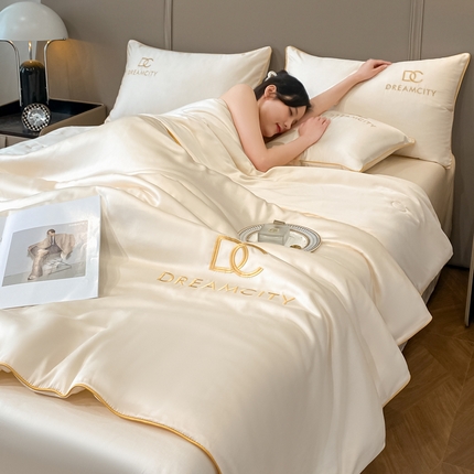 91家纺网 家纺一手货源 找家纺 （总）如一 2024新款麻绳系列水洗冰丝夏被四件套