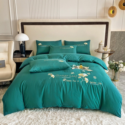 91家纺网 家纺一手货源 找家纺 （总）孟鑫 2025新款水洗磨毛刺绣绣花四件套-三生有杏系列