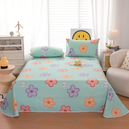 91家纺网 家纺一手货源 找家纺 （总）慕希 2024新款三枚缎卡老粗布床单单品（直角床单 没有花边）