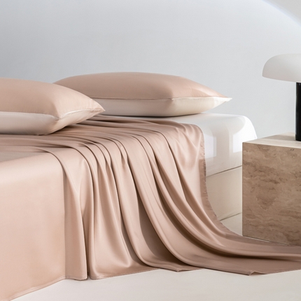 云栖家居 202460支A类兰精天丝系列单品床单（风格一）灰粉