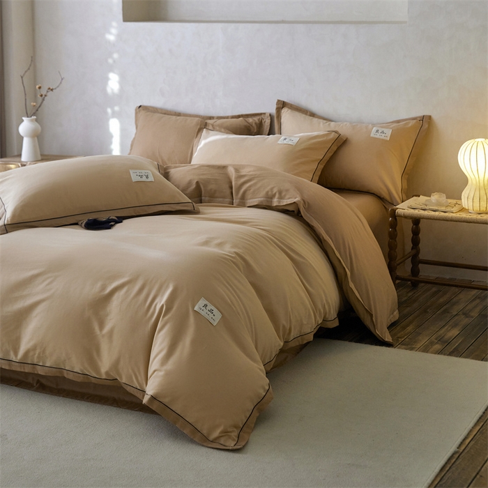 91家纺网 家纺一手货源 找家纺 （总）启程家纺 2024新款全棉A类40支嵌绳包边款四件套