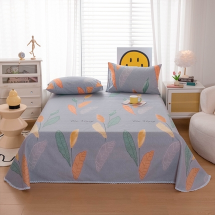 91家纺网 家纺一手货源 找家纺 （总）慕希 2024新款三枚缎卡老粗布床单单品（直角床单 没有花边）