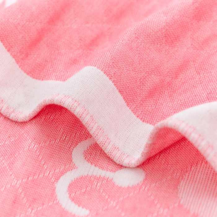 91家纺网 家纺一手货源 找家纺 朴尔家纺-毛巾被 2024新款特惠混纺棉质三层纱布独版AB面枕巾 52*78cm一对 爱鱼的猫粉