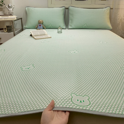 91家纺网 家纺一手货源 找家纺 （总）眠势力 2025新款冰豆豆凉席冷感凉豆豆软凉席三件套