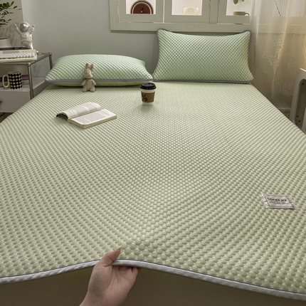 91家纺网 家纺一手货源 找家纺 （总）眠势力 2025新款冰豆豆凉席冷感凉豆豆软凉席三件套