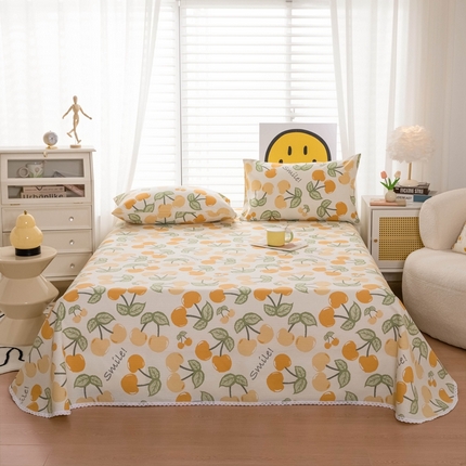 91家纺网 家纺一手货源 找家纺 （总）慕希 2024新款三枚缎卡老粗布床单单品（直角床单 没有花边）