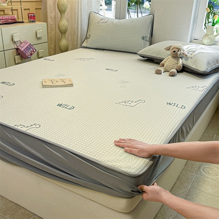 91家纺网 家纺一手货源 找家纺 （总）启程家纺 2024春夏A类凉豆豆凉席床笠款凉席套件